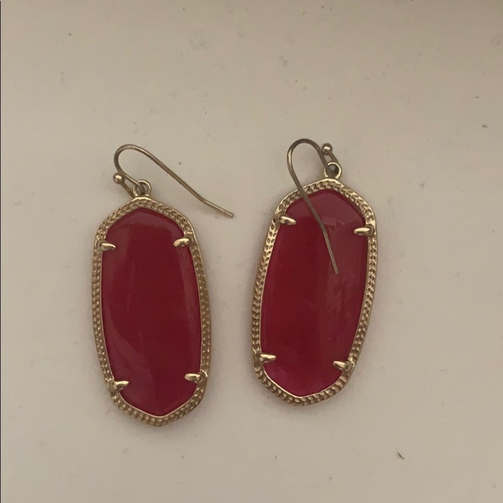 Red Kendra Scott earrings